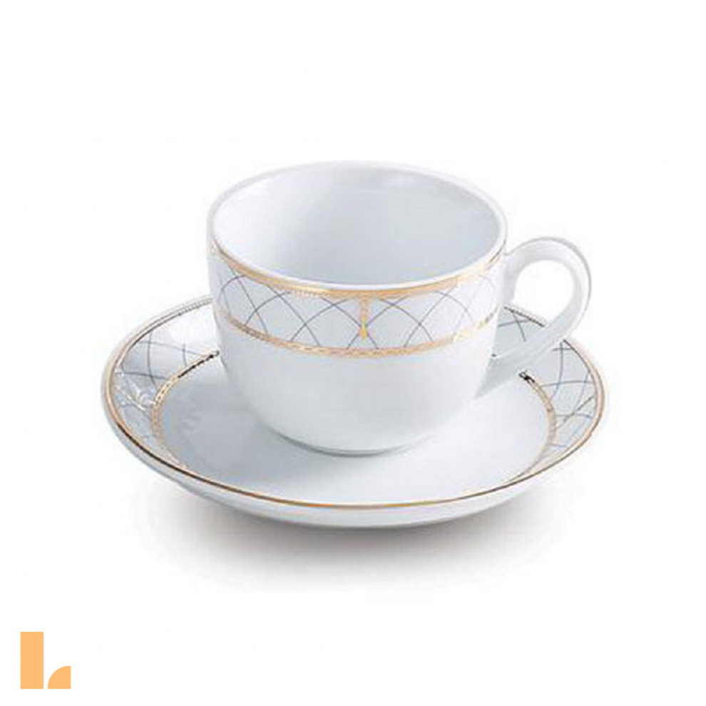 سرویس چای خوری 12 پارچه چینی زرین ایران سری ایتالیا اف مدل ROMA درجه یک