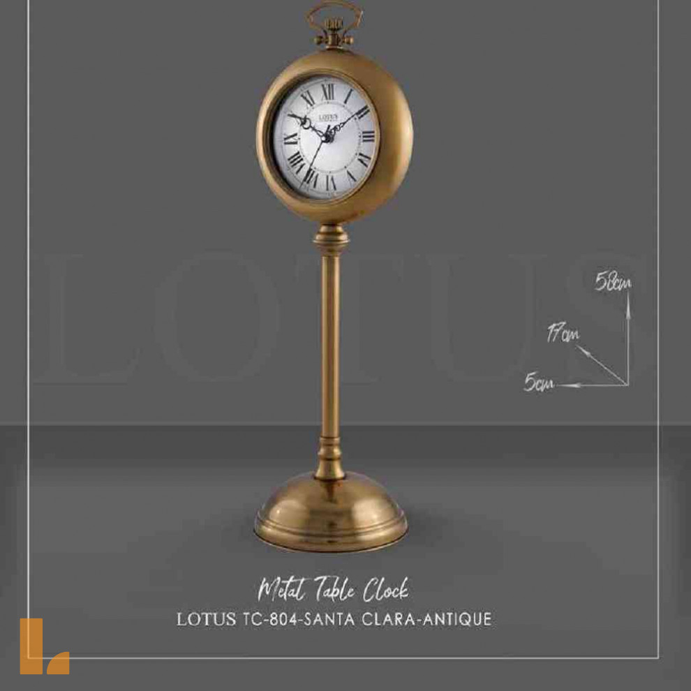 ساعت رومیزی لوتوس مدل TC-804-SANTA CLARA-ANTIQUE