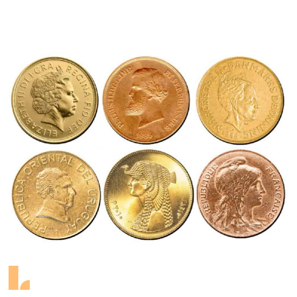 زیر لیوانی لوکسینو مدل کلکسیون سکه ها مجموعه 6 عددی